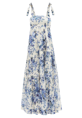 Aliane Tiered Floral-Print Cotton-Voile Dress from Zimmermann