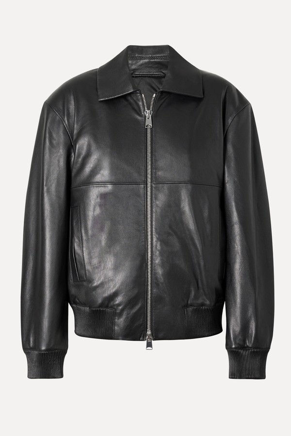 Leather Bomber Jacket