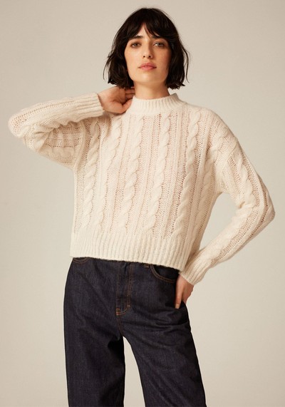 Cashmere Silk Cable Knit Jumper, £137 (was £275) | ME+ EM