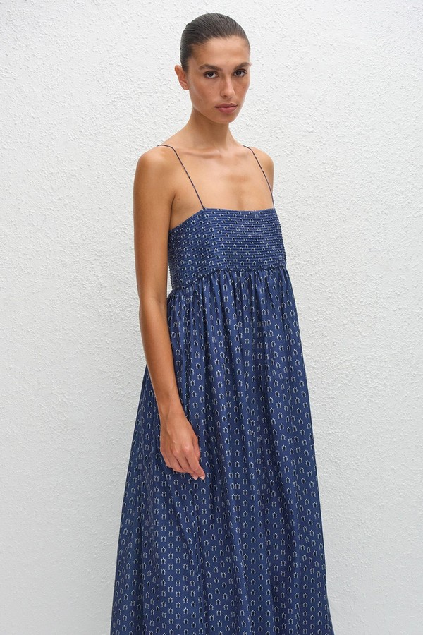 Empire Pintuck Bodice Dress from Matteau