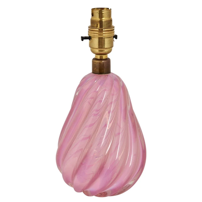 Vintage Pink Opalescent Murano Lampbase from The Edition 94