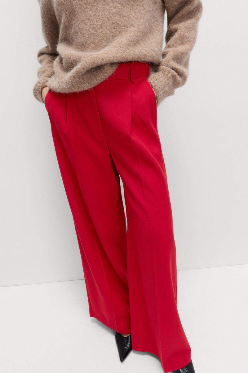 Pleat Front Straight Leg Trousers from Marks & Spencer