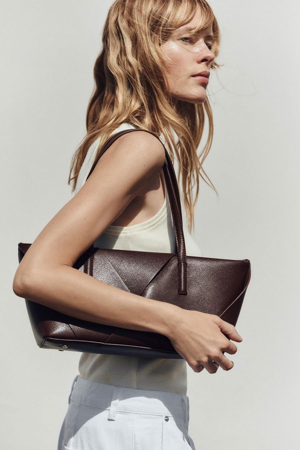 Woven Elongated Handbag from Zara
