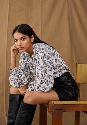 Floral-Print Blouse from Mango