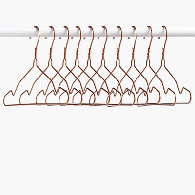 Copper Metal Clothes Hangers (Pack of 10) from John Lewis & Partners