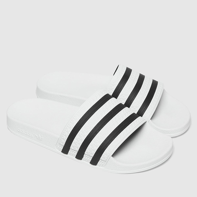 White Adilette Sandals