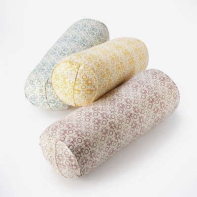 Organic Cotton Daisy Print Buckwheat Bolster from Yoga Matters