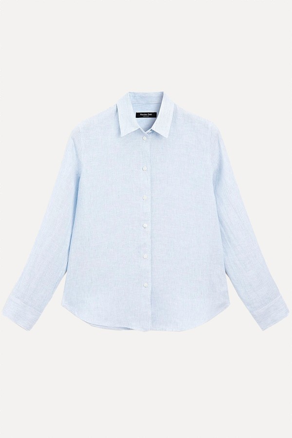 Pinstriped Flowing Linen Shirt from Massimo Dutti