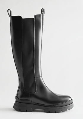 Tall Leather Chelsea Boots