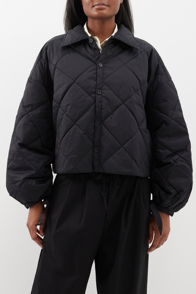 Tie-Sleeve Quilted Cotton Jacket  from Deiji Studios