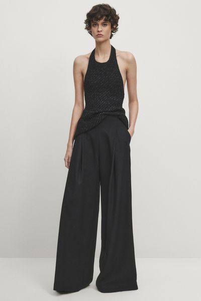 Wide-Leg Trousers With Darts