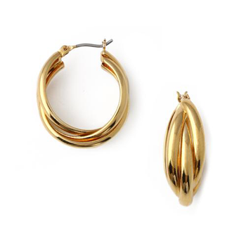 Interlocking Hoop Earrings from Orelia