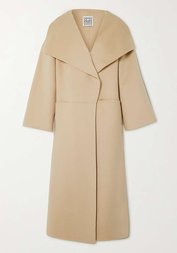 Signature Draped Wool And Cashmere-Blend Coat from Totême