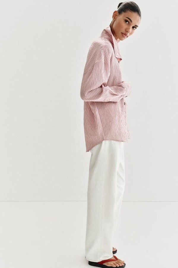 Striped High Neck Shirt from Zara