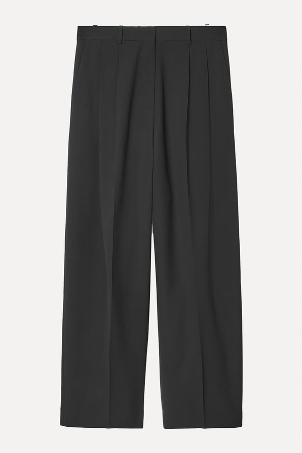 Relaxed Twill Wide-Leg Trousers from COS