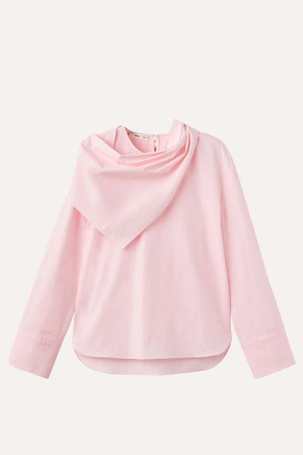 Poplin Blouse With Handkerchief from Mango