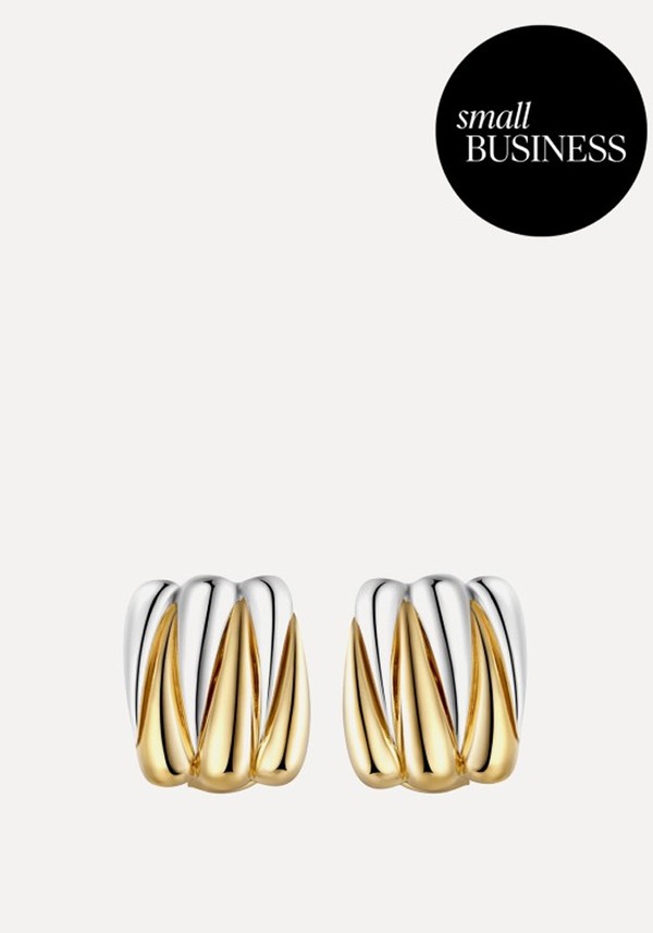 Wild Thing Two-Tone Zig-Zag Earrings 