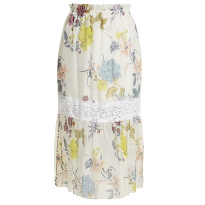 Floral Paper-Bag Midi Skirt from See By Chloé