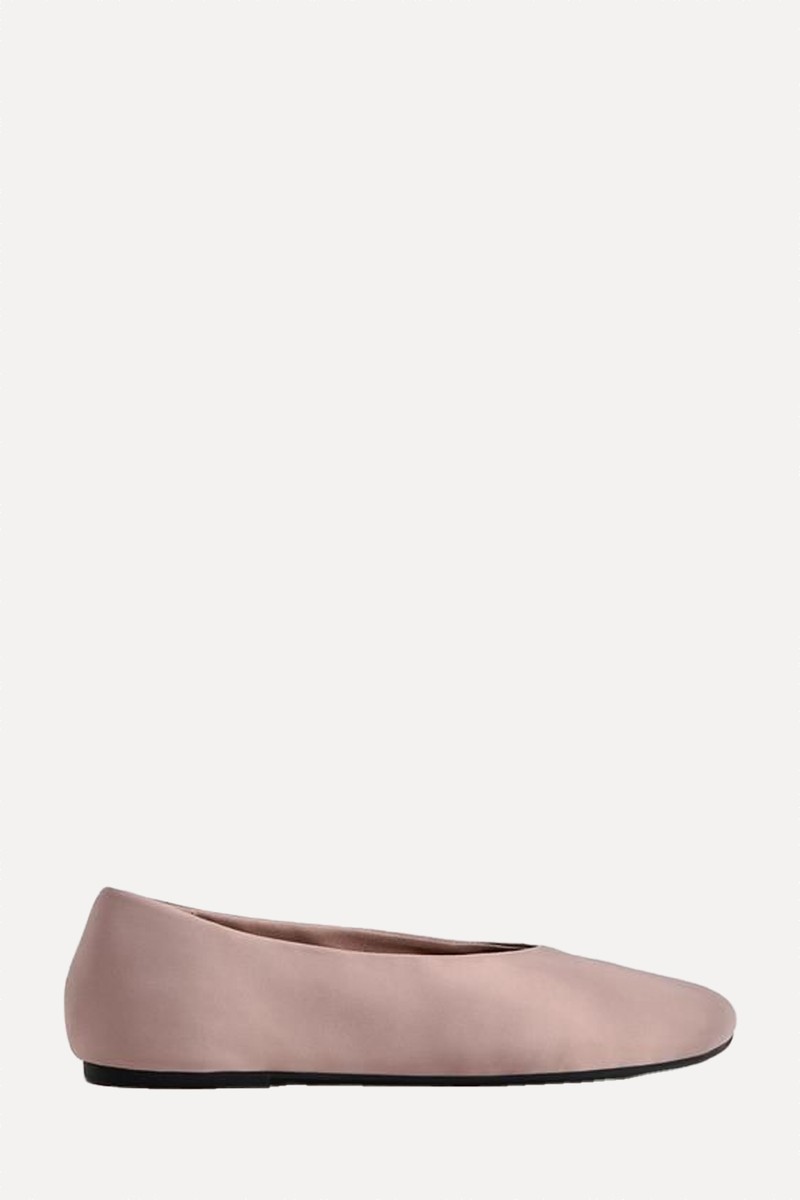 Satin Ballerina Flats from Zara