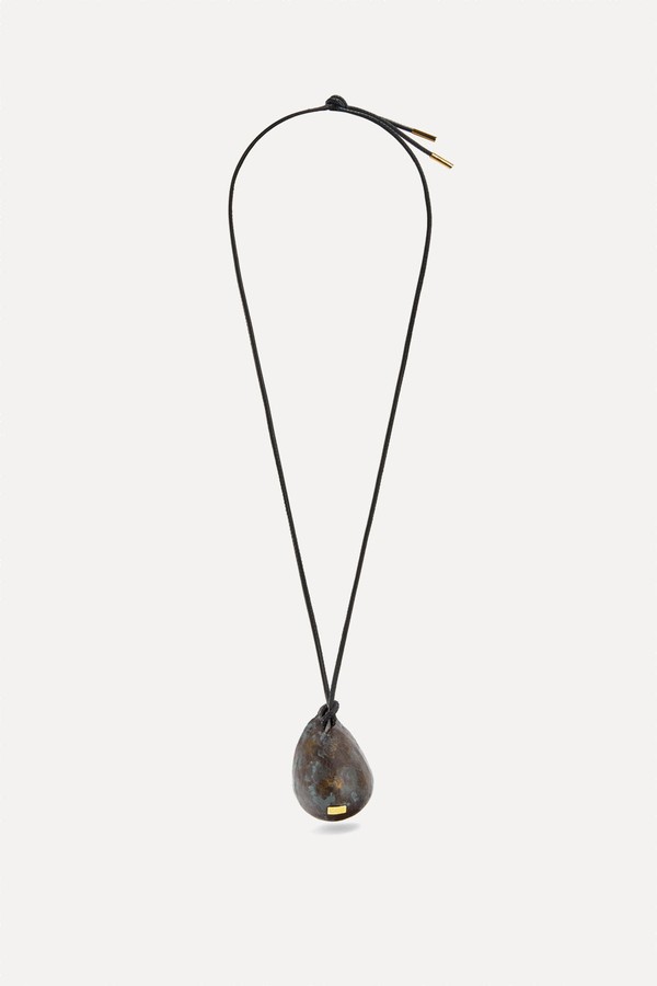 Fig Pendant In Calfskin & Brass from Loewe