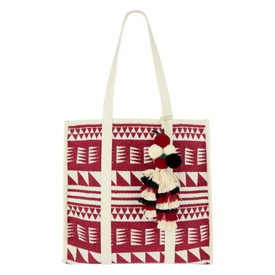 Georgie Geo Woven Beach Bag from Monsoon