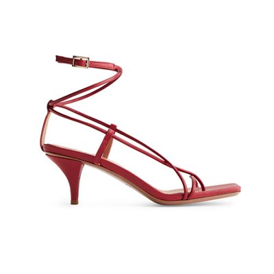 Mid-Heel Leather Strap Sandal from Arket