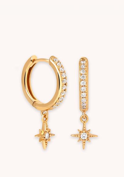 Crystal Star Hoops