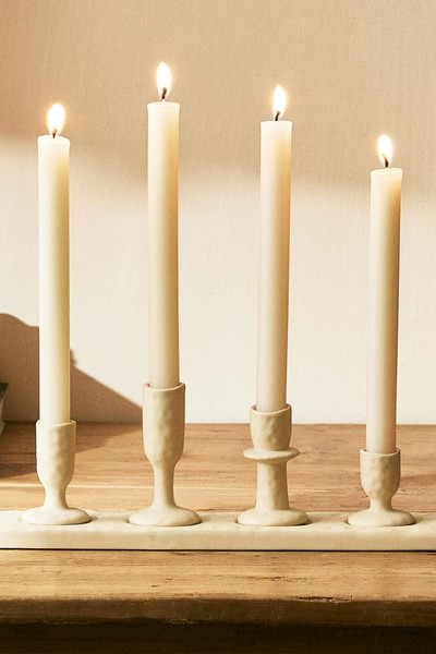 Irregular Stoneware Candlestick from Zara