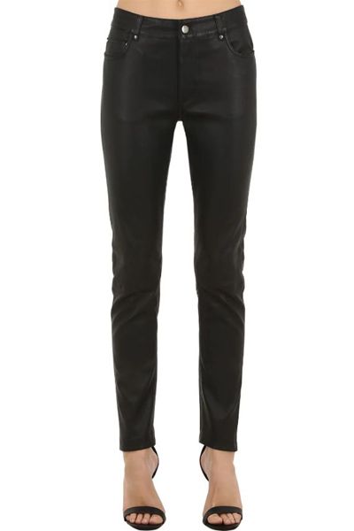 Stella Mid Rise Skinny Leather Pants from Stand