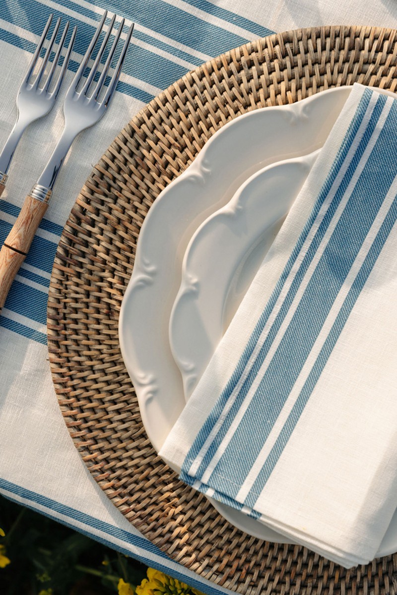 Colette Striped Linen Napkin from Rebecca Udall