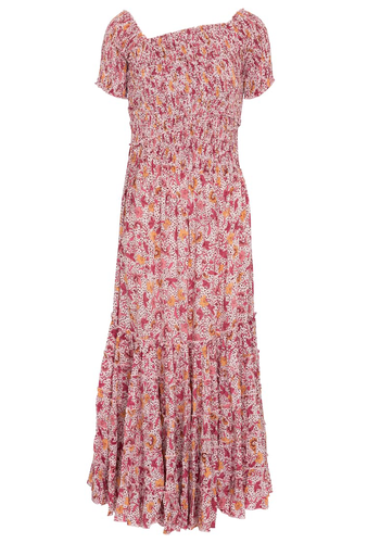 Soledad Floral Midi Dress from Poupette St Barth 