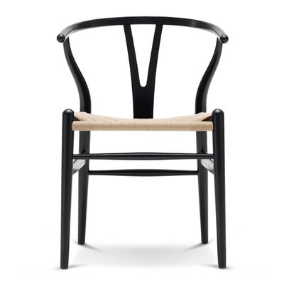 Wishbone Chair in Black Oak & Black Paper Cord