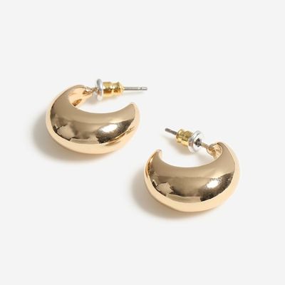 Gold Mini Chunky Hoop Earrings from Topshop