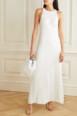 Mary Cutout Washed-satin Gown from Vanessa Cocchiaro