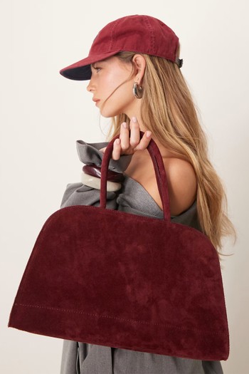 Suede Bowler Tote Bag from ASOS DESIGN