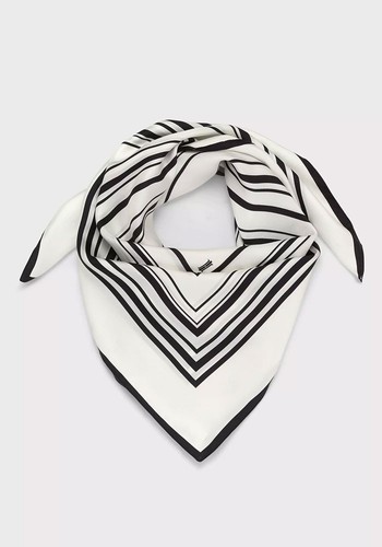 Stevie Stripe Silk Square Scarf from Hobbs