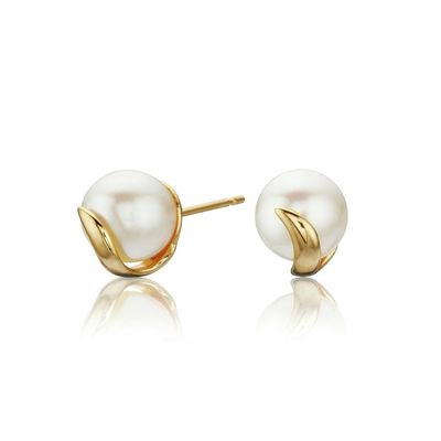 Solid Gold Pearl Studs from Lily & Roo