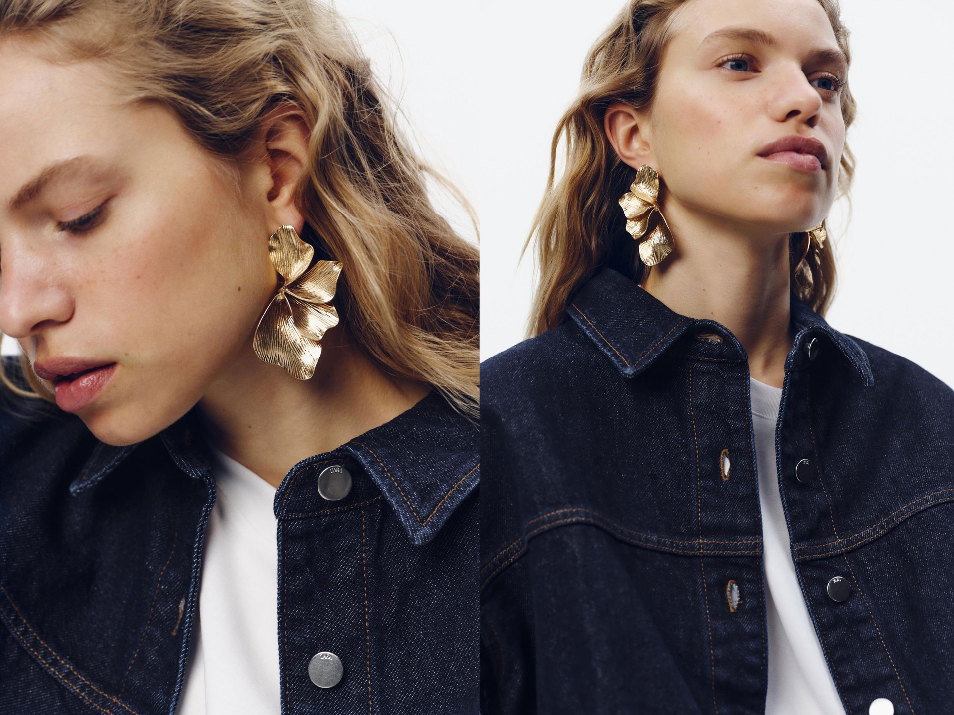 Embossed Fan Earrings from Zara