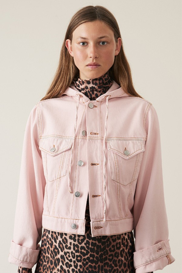 Washed Denim Hooded Jacket from Ganni