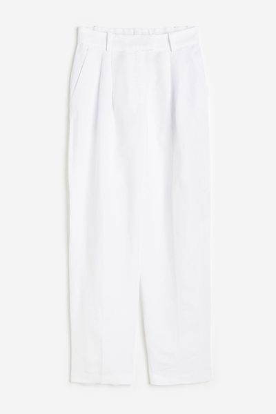 Tapered Linen-Blend Trousers from H&M