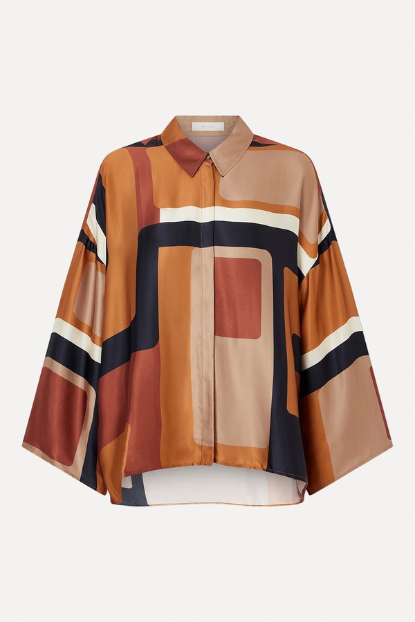 Cora Printed Satin Shirt from Faithfull