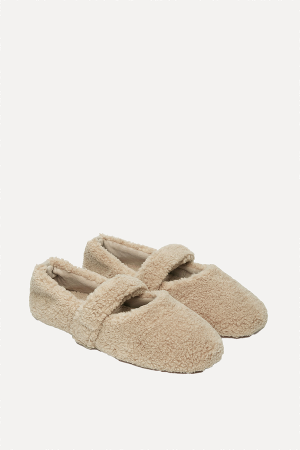 Borg Ballet Slippers from The White Company