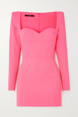 Grant Neon Stretch-Crepe Mini Dress from Alex Perry