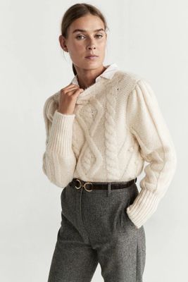 Knitted Braided Jumper from Mango