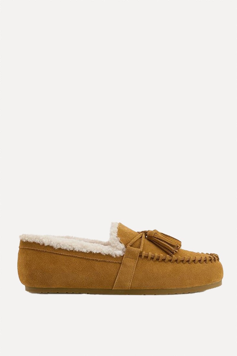 Suede Loafers With Shearling from Reserved