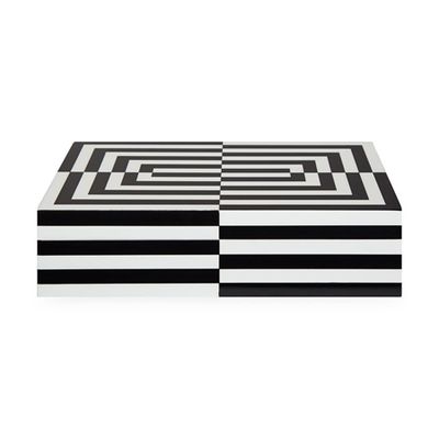 Large Op Art Lacquer Box from Johnathan Adler