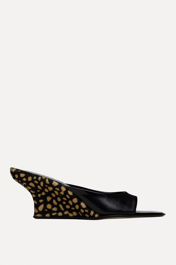 Caroo Cheetah Heeled Sandals  from By Far 