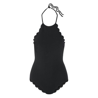 Mott Scalloped Halterneck Swimsuit from Marysia