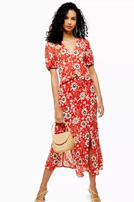 Floral Ruffle Midi Dress from Topshop 