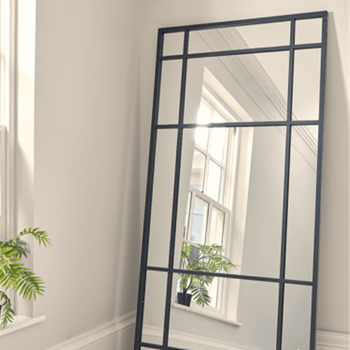 Oversized Iron Window Mirror